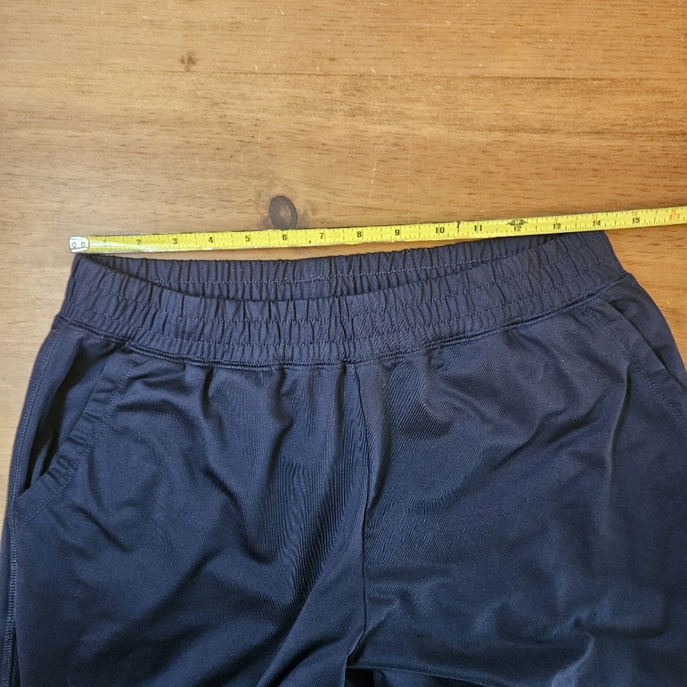Aerie Pull On Side Snap Culotte Wide Leg Cropped Pants Pockets Navy Size Medium - Picture 13 of 14
